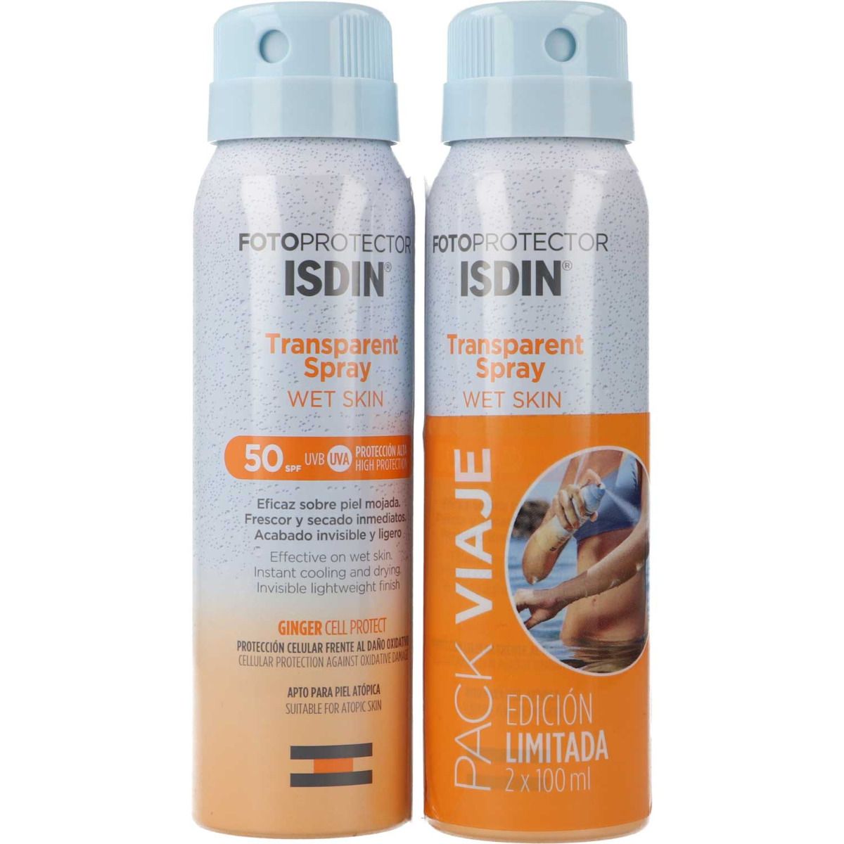 FOTOPROTECTOR ISDIN DUPLO VIAJE SPRAY TRANSP. 100MLFOTOPROTECTOR ISDIN DUPLO VIAJE SPRAY TRANSP. 100ML
