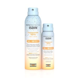 ISDIN PACK TRANSPARENT SPRAY WET SKIN 50+ 250 ML+100MLISDIN PACK TRANSPARENT SPRAY WET SKIN 50+ 250 ML+100ML