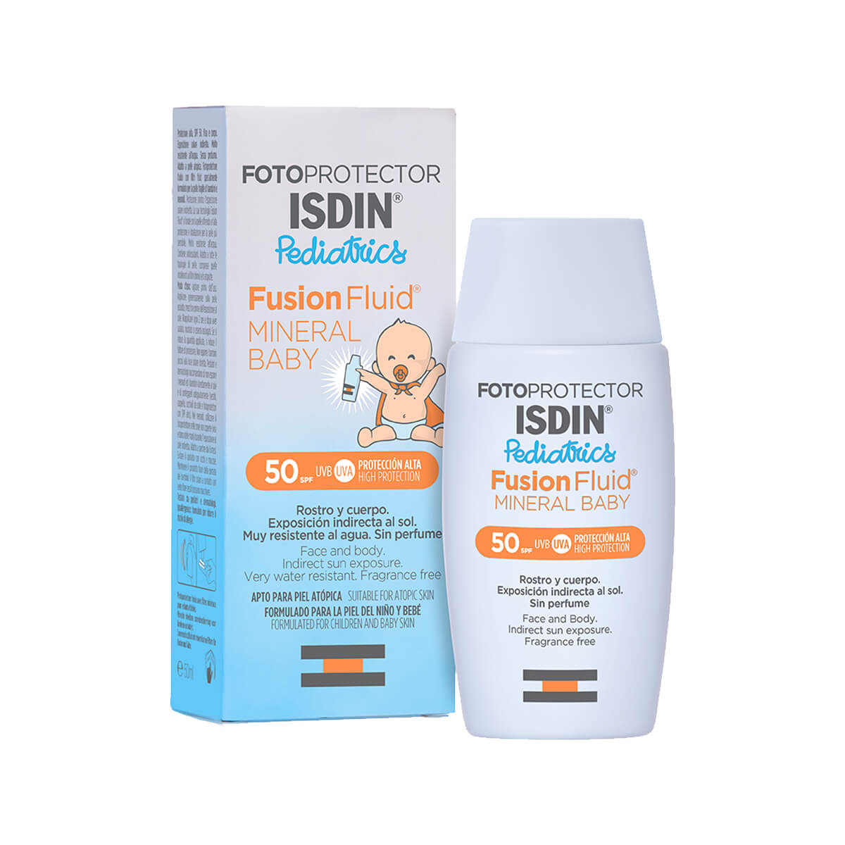 FOTOPROTECTOR ISDIN PEDIATRICS FUSION FLUID MINERAL SPF 50+ 50 MLFOTOPROTECTOR ISDIN PEDIATRICS FUSION FLUID MINERAL SPF 50+ 50 ML
