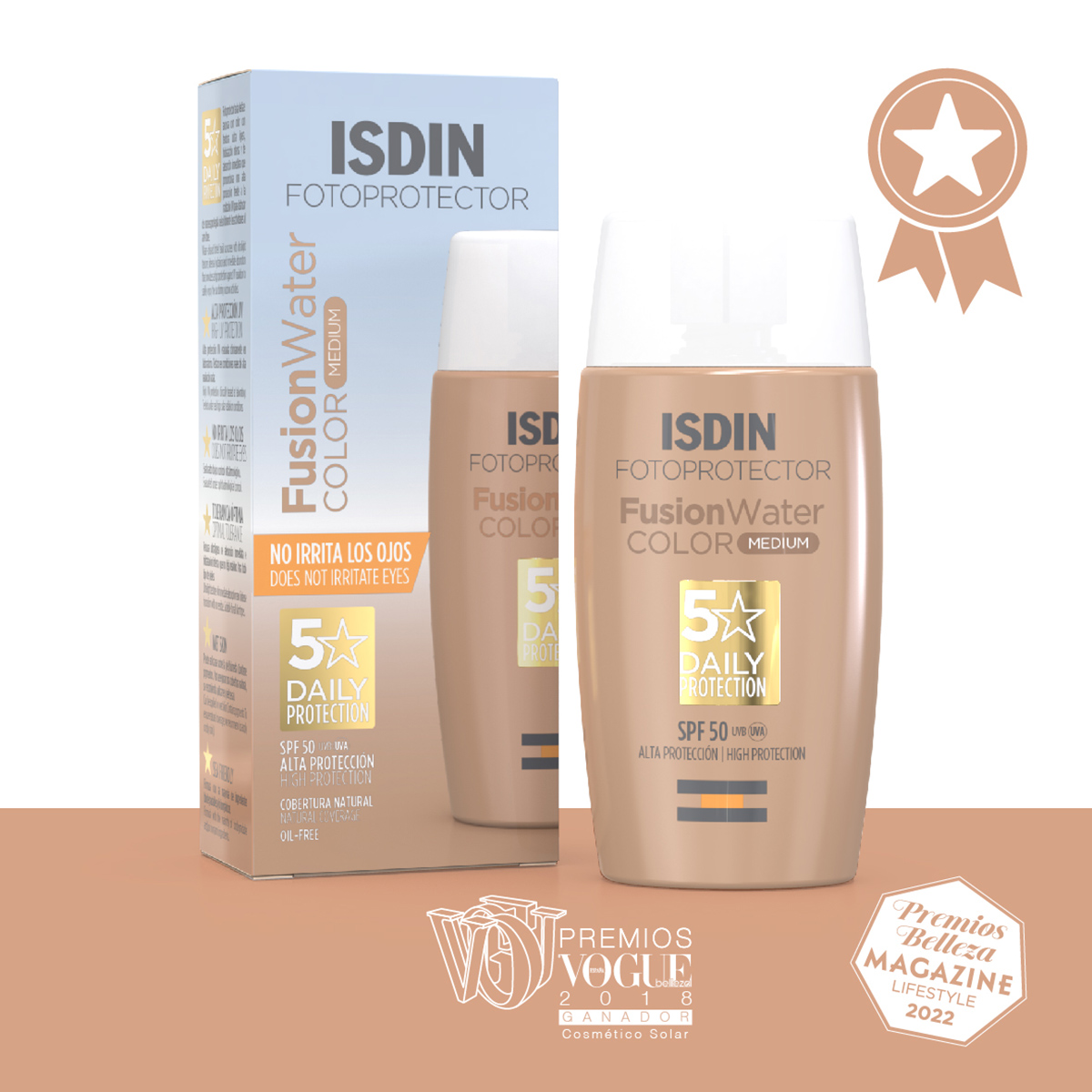 FOTOPROTECTOR ISDIN SPF-50 FUSION WATER COLOR MEDIUM 50MLFOTOPROTECTOR ISDIN SPF-50 FUSION WATER COLOR MEDIUM 50ML