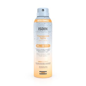 FOTOPROTECTOR ISDIN SPF 30 SPRAY TRANSPARENT WET SKIN 1 ENVASE 250 MLFOTOPROTECTOR ISDIN SPF 30 SPRAY TRANSPARENT WET SKIN 1 ENVASE 250 ML