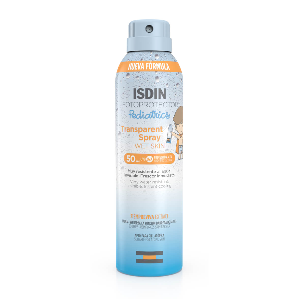 FOTOPROTECTOR ISDIN PEDIATRICS TRANSPARENT SPRAY WET SKIN SPF50+ 250 MLFOTOPROTECTOR ISDIN PEDIATRICS TRANSPARENT SPRAY WET SKIN SPF50+ 250 ML