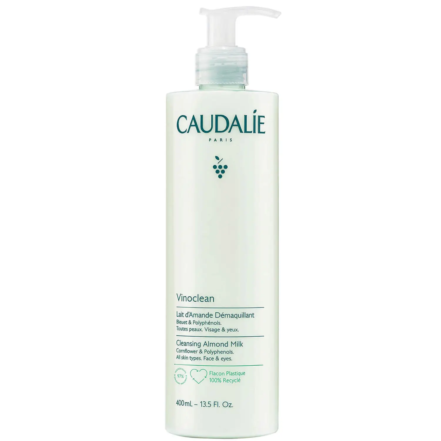 CAUDALIE VINOCLEAN LECHE DE ALMENDRAS DESMAQ. 400MLCAUDALIE VINOCLEAN LECHE DE ALMENDRAS DESMAQ. 400ML